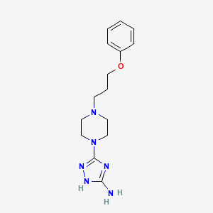 molecular formula C15H22N6O B14131759 3-[4-(3-phenoxypropyl)piperazin-1-yl]-1H-1,2,4-triazol-5-amine CAS No. 89292-41-1