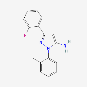 molecular formula C16H14FN3 B14131835 3-(2-Fluorophenyl)-1-(2-methylphenyl)-1H-pyrazol-5-amine CAS No. 926226-39-3