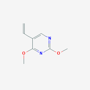 molecular formula C8H10N2O2 B14131896 2,4-Dimethoxy-5-vinylpyrimidine CAS No. 67046-24-6