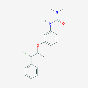 molecular formula C18H21ClN2O2 B14131902 N'-{3-[(1-Chloro-1-phenylpropan-2-yl)oxy]phenyl}-N,N-dimethylurea CAS No. 88971-77-1