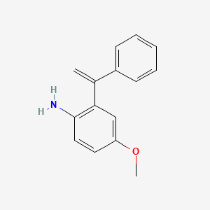 molecular formula C15H15NO B14131915 Benzenamine, 4-methoxy-2-(1-phenylethenyl)- CAS No. 19938-96-6
