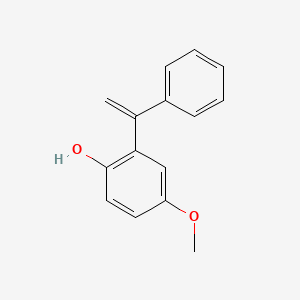 molecular formula C15H14O2 B14131937 Phenol, 4-methoxy-2-(1-phenylethenyl)- CAS No. 62594-98-3