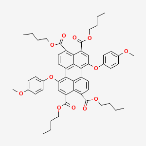 molecular formula C54H56O12 B14131953 tetrabutyl 1,7-bis(4-methoxyphenoxy)perylene-3,4,9,10-tetracarboxylate 
