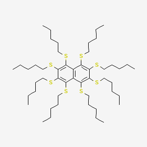 molecular formula C50H88S8 B14132037 Octakis(pentylsulfanyl)naphthalene CAS No. 88977-47-3