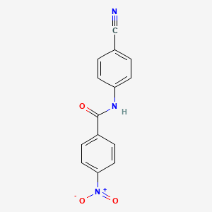 molecular formula C14H9N3O3 B14132052 N-(4-cyanophenyl)-4-nitrobenzamide 