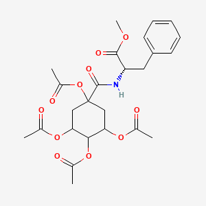 molecular formula C25H31NO11 B14132065 methyl N-{[1,3,4,5-tetrakis(acetyloxy)cyclohexyl]carbonyl}-L-phenylalaninate CAS No. 309964-74-7