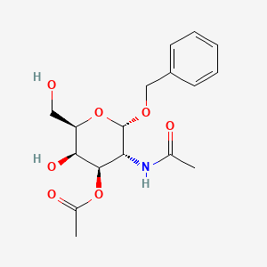 molecular formula C17H23NO7 B14132074 [(2R,3R,4R,5R,6S)-5-acetamido-3-hydroxy-2-(hydroxymethyl)-6-phenylmethoxyoxan-4-yl] acetate CAS No. 3554-95-8