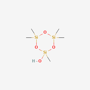 molecular formula C5H16O4Si3 B14132113 Cyclotrisiloxanol, pentamethyl- CAS No. 106916-50-1