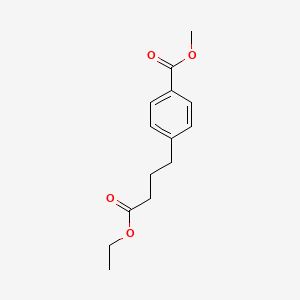 molecular formula C14H18O4 B14132135 Methyl 4-(4-ethoxy-4-oxobutyl)benzoate 