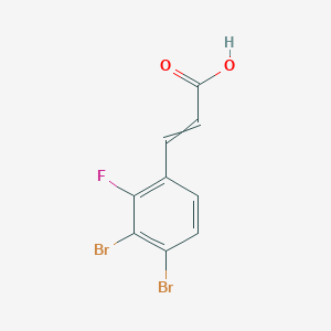molecular formula C9H5Br2FO2 B1413221 3,4-Dibromo-2-fluorocinnamic acid CAS No. 1807412-94-7