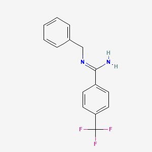 molecular formula C15H13F3N2 B14132210 N-Benzyl-4-trifluoromethyl-benzamidine 