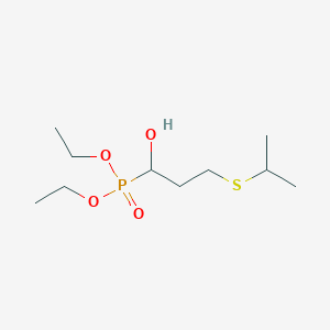 molecular formula C10H23O4PS B14132240 Diethyl {1-hydroxy-3-[(propan-2-yl)sulfanyl]propyl}phosphonate CAS No. 89222-51-5