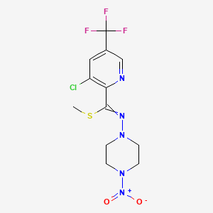 B1413232 (E/Z)-methyl 4-(3-chloro-5-(trifluoromethyl)pyridin-2-yl)-N-nitropiperazine-1-carbimidothioate CAS No. 1823194-80-4