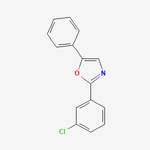 molecular formula C15H10ClNO B14132338 2-(3-Chlorophenyl)-5-phenyl-1,3-oxazole CAS No. 57000-63-2