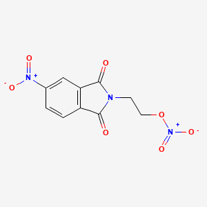 molecular formula C10H7N3O7 B14132378 2-(5-Nitro-1,3-dioxo-1,3-dihydro-2H-isoindol-2-yl)ethyl nitrate CAS No. 89024-43-1