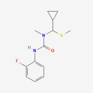 molecular formula C13H17FN2OS B14132456 N-[Cyclopropyl(methylsulfanyl)methyl]-N'-(2-fluorophenyl)-N-methylurea CAS No. 89135-64-8