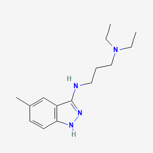 molecular formula C15H24N4 B14132494 N~1~,N~1~-Diethyl-N~3~-(5-methyl-1H-indazol-3-yl)propane-1,3-diamine CAS No. 88945-00-0