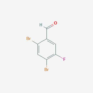molecular formula C7H3Br2FO B1413259 2,4-Dibromo-5-fluorobenzaldehyde CAS No. 1806352-88-4
