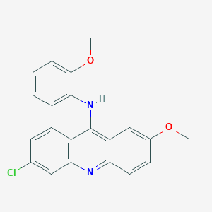 molecular formula C21H17ClN2O2 B14132669 6-Chloro-2-methoxy-N-(2-methoxyphenyl)acridin-9-amine 