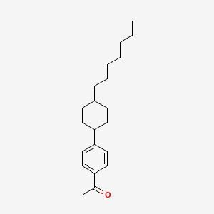 molecular formula C21H32O B14132701 Ethanone, 1-[4-(4-heptylcyclohexyl)phenyl]-, trans- CAS No. 78531-60-9