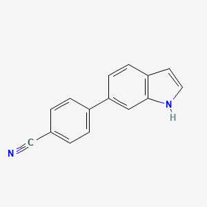 molecular formula C15H10N2 B14132767 4-(1H-indol-6-yl)benzonitrile 