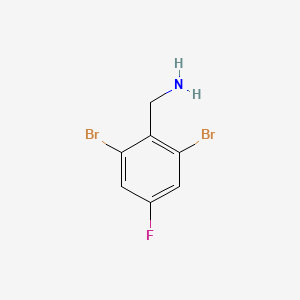 molecular formula C7H6Br2FN B1413279 2,6-Dibromo-4-fluorobenzylamine CAS No. 1803784-82-8