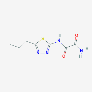 molecular formula C7H10N4O2S B14132810 N-(5-propyl-1,3,4-thiadiazol-2-yl)ethanediamide 