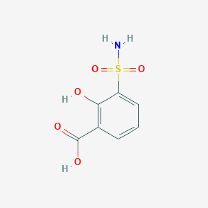 molecular formula C7H7NO5S B14132821 2-Hydroxy-3-sulfamoylbenzoic acid 