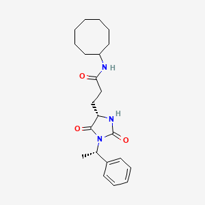 molecular formula C22H31N3O3 B14132824 N-cyclooctyl-3-{(4S)-2,5-dioxo-1-[(1S)-1-phenylethyl]imidazolidin-4-yl}propanamide CAS No. 1212301-33-1