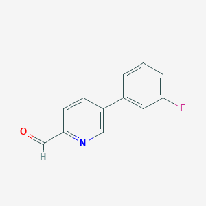 molecular formula C12H8FNO B14132876 5-(3-Fluorophenyl)pyridine-2-carbaldehyde CAS No. 1158763-48-4