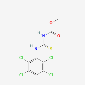 molecular formula C10H8Cl4N2O2S B14132912 Ethyl 3-(2,3,5,6-tetrachlorophenyl)thioureidocarboxylate 