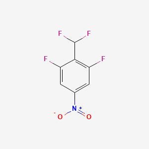 molecular formula C7H3F4NO2 B1413304 2,6-Difluoro-4-nitrobenzodifluoride CAS No. 1803870-74-7