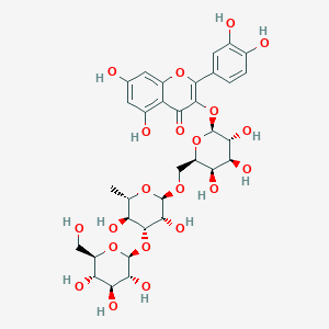 molecular formula C33H40O21 B141331 Hyperin 6/'/'-[glucosyl-(1->3)-rhamnoside] CAS No. 134953-93-8