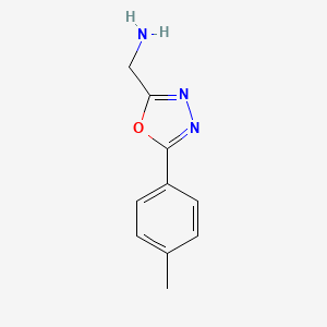 molecular formula C10H11N3O B14133147 1-[5-(4-Methylphenyl)-1,3,4-oxadiazol-2-yl]methanamine CAS No. 944906-82-5