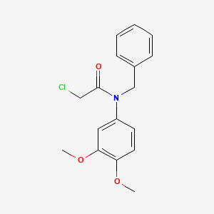 molecular formula C17H18ClNO3 B14133283 N-Benzyl-2-chloro-N-(3,4-dimethoxyphenyl)acetamide 