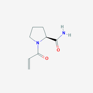 molecular formula C8H12N2O2 B141333 (S)-1-Acryloylpyrrolidine-2-carboxamide CAS No. 155540-07-1
