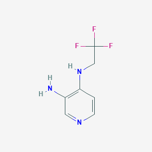molecular formula C7H8F3N3 B14133392 N4-(2,2,2-Trifluoroethyl)pyridine-3,4-diamine 