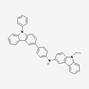 molecular formula C38H29N3 B14133432 9-Ethyl-N-(4-(9-phenyl-9H-carbazol-3-yl)phenyl)-9H-carbazol-3-amine 