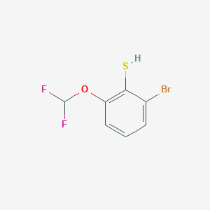 molecular formula C7H5BrF2OS B1413349 2-Bromo-6-(difluoromethoxy)thiophenol CAS No. 1805104-20-4