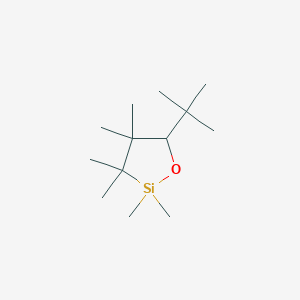 molecular formula C13H28OSi B14133578 5-tert-Butyl-2,2,3,3,4,4-hexamethyl-1,2-oxasilolane CAS No. 88780-48-7