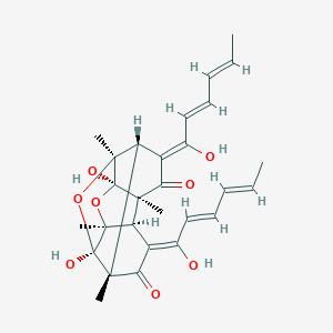 molecular formula C28H32O8 B141336 Trichodimerol CAS No. 145174-90-9