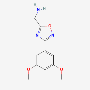 molecular formula C11H13N3O3 B14133605 3-(3,5-Dimethoxyphenyl)-1,2,4-oxadiazole-5-methanamine CAS No. 937665-90-2