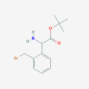 molecular formula C13H18BrNO2 B14133673 Tert-butyl 2-amino-2-[2-(bromomethyl)phenyl]acetate 
