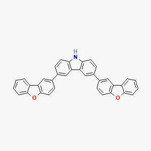 molecular formula C36H21NO2 B14133690 3,6-Bis(dibenzo[b,d]furan-2-yl)-9H-carbazole 