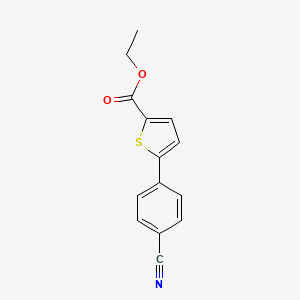 molecular formula C14H11NO2S B14133704 Ethyl 5-(4-cyanophenyl)thiophene-2-carboxylate 