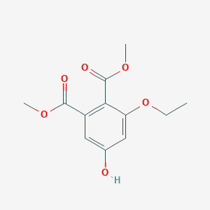 molecular formula C12H14O6 B14133727 Dimethyl 3-ethoxy-5-hydroxybenzene-1,2-dicarboxylate CAS No. 89186-82-3