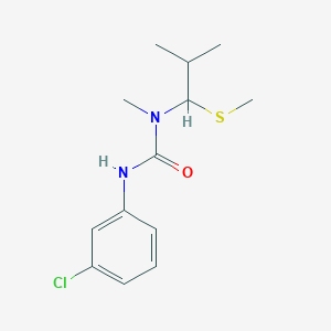 molecular formula C13H19ClN2OS B14133789 N'-(3-Chlorophenyl)-N-methyl-N-[2-methyl-1-(methylsulfanyl)propyl]urea CAS No. 89135-80-8