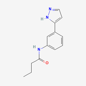molecular formula C13H15N3O B14133828 N-(3-(1H-pyrazol-3-yl)phenyl)butyramide CAS No. 1210963-10-2