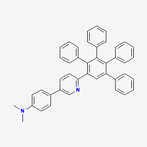 molecular formula C43H34N2 B14133927 N,N-dimethyl-4-[6-(2,3,4,5-tetraphenylphenyl)pyridin-3-yl]aniline 