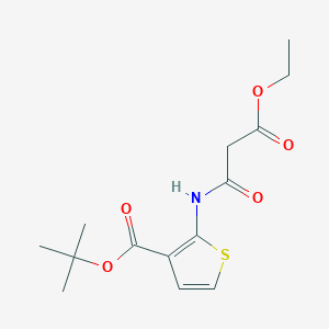 molecular formula C14H19NO5S B14133970 Tert-butyl 2-[(3-ethoxy-3-oxopropanoyl)amino]thiophene-3-carboxylate CAS No. 99429-79-5